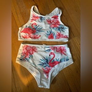ADORABLE Flamingo White bikini large shein